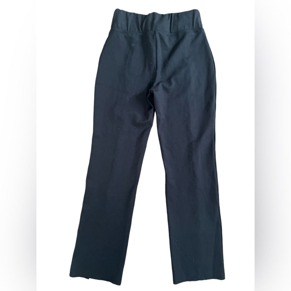 Abercrombie & Fitch Black Pull On Ponte Knit Trouser Pants with Split Hem Size M - Picture 5 of 5